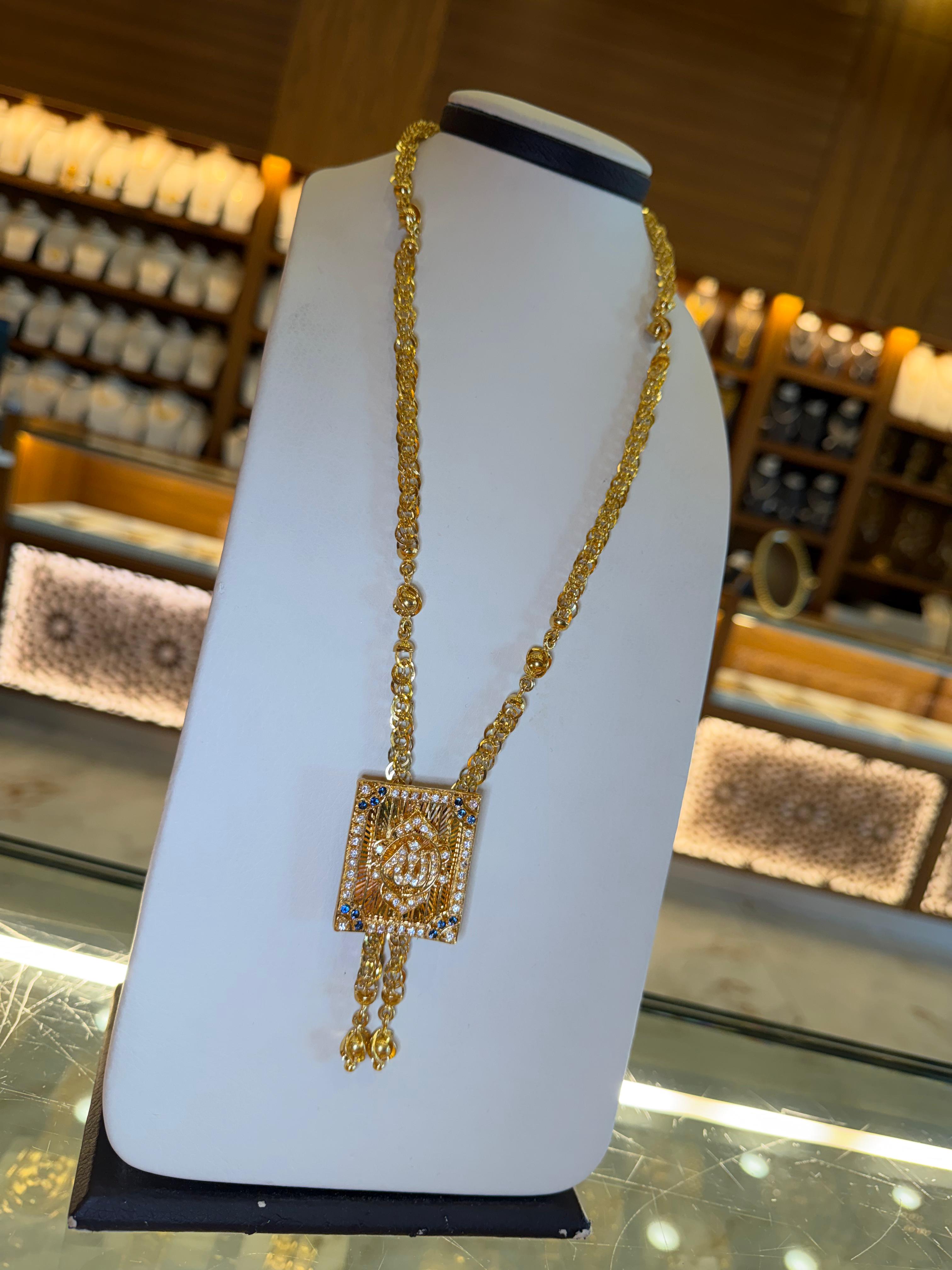 21K Gold Long Necklace - SW32566